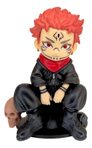 Action Figure Sukuna Jujutsu Kaisen Chibi Style Em Pvc