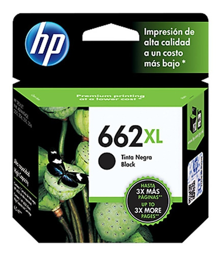 Cartucho Hp 662xl Original Negro En Caja Nuevo C/ Garantia