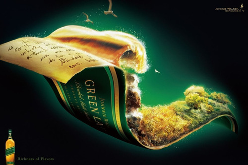 Imagen 5 de 7 de Whisky Johnnie Walker Green Label 1000ml En Estuche Ed Vieja