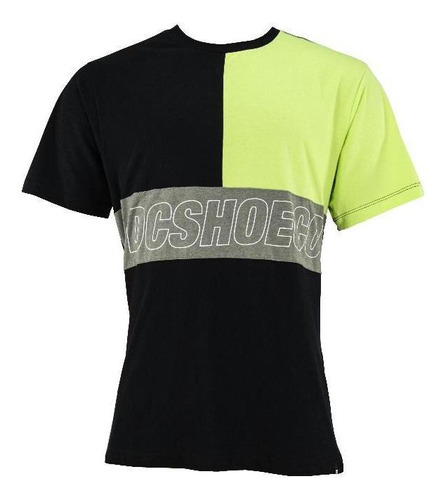 Camiseta Dc Shoes Geo Cut Preto Verde - Masculino