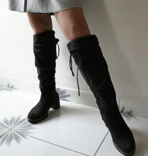 Botas negras gamuza mujer sale