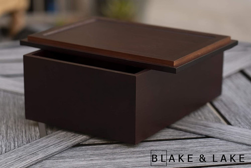 Blake  Lake - Caja Decorativa De Madera De Bambú Discreta C