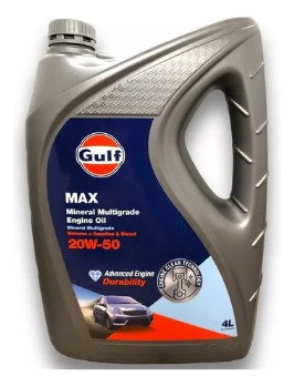 Aceite Max Sl 20w50 Gulf Nafta Diesel 4lts