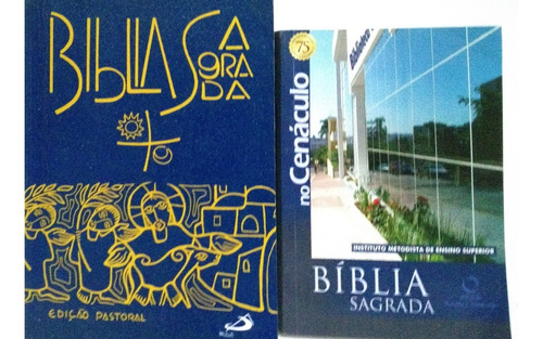 2 Bíblias Sagrada - Edição Pastoral -  Bíblia Sagrada No Cenáculo Metodista - Pequena 