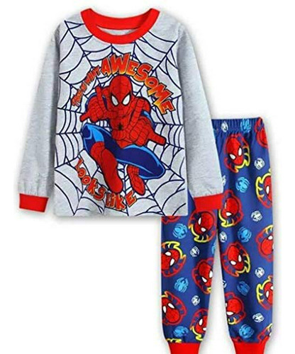 N Aix Spiderman Conjunto De Pijamas Para Niños 2-7t Pjs Ropa