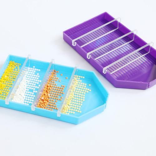2 Kits De Bandejas Para Manualidades De Diamantes, Violeta