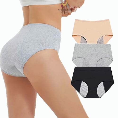 Imagen 10 de 10 de Calzones Menstruales Antiderrames Reutilizables De 3 Piezas