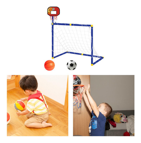 Aro De Baloncesto Con Red De Portería De Fútbol Para Rojo
