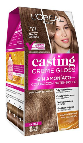 Tinta Casting Creme Gloss De L'oreal 713 Rubio Avellana