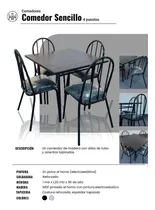 Comprar Mesa Para Comedor En Base De Metal Con 4 Sillas 