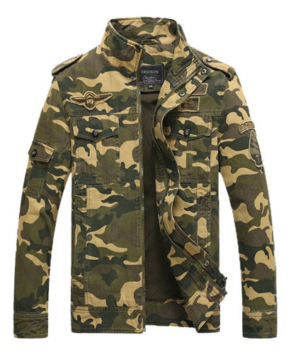 Chaqueta Militar Masculina Casual Camuflada [u] [u] [u]