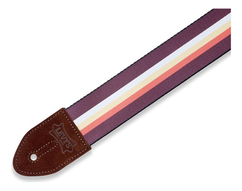 Correa Para Guitarra Levy's Leathers Polyester Hex Design Mp Color 3-bar Stripe