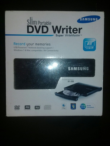 Quemadora Cd/dvd Externa Samsung Se 208 Slim Portatil