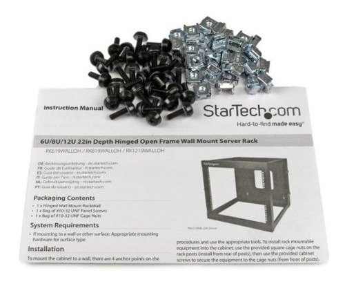 Startech.com Rack De Montaje En Pared De 12u - Con Bisagras