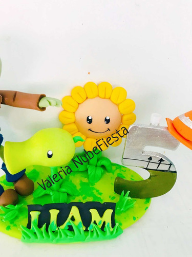 Cake Topper Plants Vs Zombies Vela Niño Pasta Francesa
