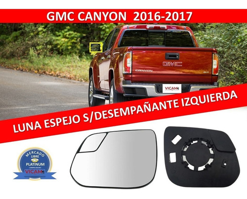Luna Espejo S/desempañante Gmc Canyon 2016-2017 Izquierda
