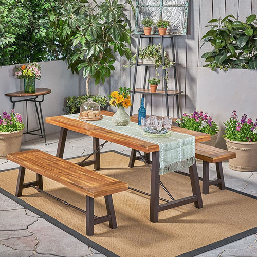 Tapete De Mesa De Comedor Retro Elegante De Algodón Tejido A