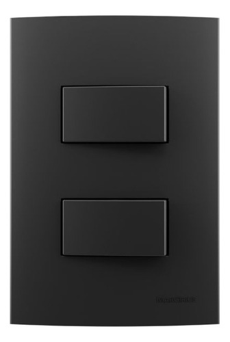 Conj 4x2 2 Teclas Simples Clean Ebony Preto Fosco Margirius
