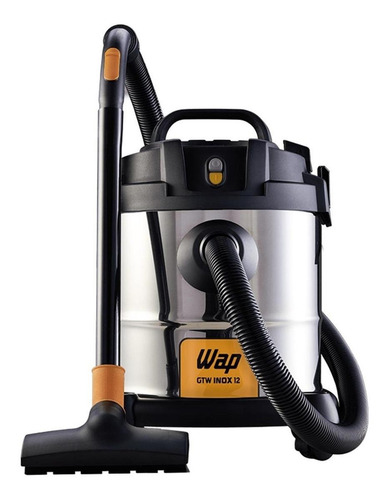 Aspirador de pó Wap GTW Inox 12 12L aço inoxidável e preto 220V