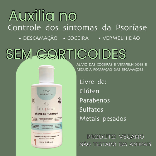 Biopsor Shampoo Calmante: Controle Da Psoríase - 200ml