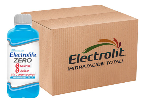 Electrolit Zero Suero Hidratante Frambuesa Azul 625ml 12pack