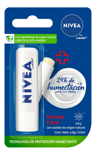 Protector Labial Nivea By Labello Derma Care Fps20 4,8g