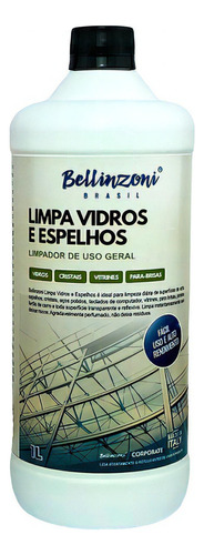 Limpa Vidros Uso Geral Bellinzoni 1 Litro Limpeza Espelho