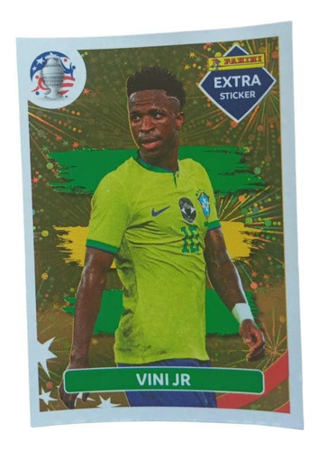 Extra Sticker Dorado Vini Jr Copa America Usa 2024