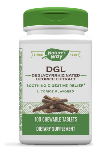 Enzymatic Therapy Dgl Chewables, Original, 100 Tablets