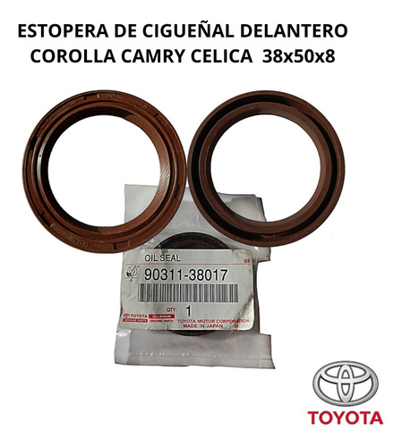 Estopera De Cigueñal Delantera Corolla Camry Celica  38x50x8