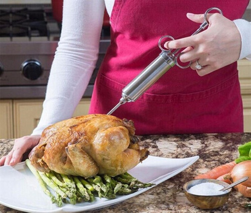 Seringa Para Injetar Temperos Carnes Frangos Agulha Cozinha