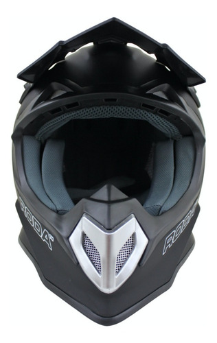Imagen 5 de 6 de Casco Cross Roda Tornado Negro Mate Certificado Dot Calidad