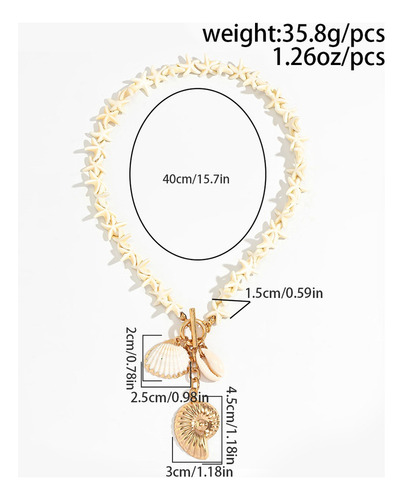 A Collar De Cadena Con Forma De Estrella De Mar De Bohemia