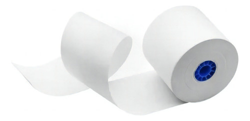 50 Rollos Papel Térmico 80x70 Impresora 80mm Negro Con Iva Color Blanco