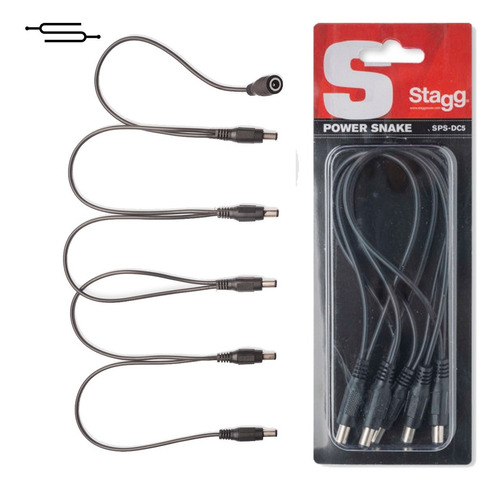 Cable Para Fuente De 5 Pedales Stagg Spsdc5m1f