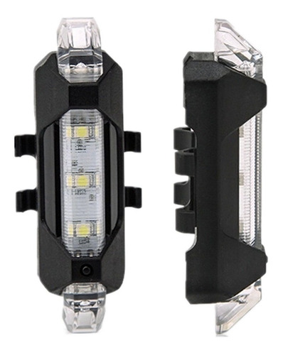 Imagen 6 de 10 de Kit Luz Bicicleta Led Usb Recargables Del + Trasera + Linga