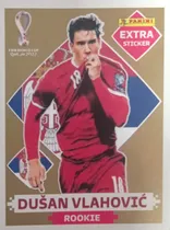 Comprar Figurita Dusan Vlahovic Extra Sticker Qatar 22 Oro