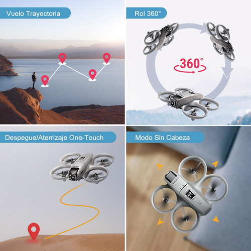 Drone Mini Ourlife D16 Dual Cámara 4k Con 2 Baterías Gris