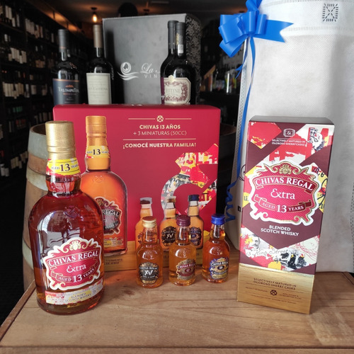 Whisky Chivas Regal Extra Estuche + Miniaturas Para Regalo