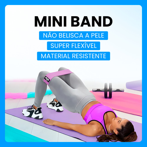 Kit 3 Mini Band Faixa Elástica Hip Acessórios Esportivos Para Treino Em Casa Academia - Loja Gudeltec