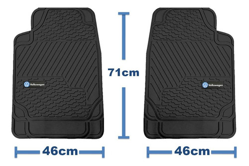 Par Tapetes Delanteros Logo Vw Jetta A7 2019 - 2023 2024 Negro