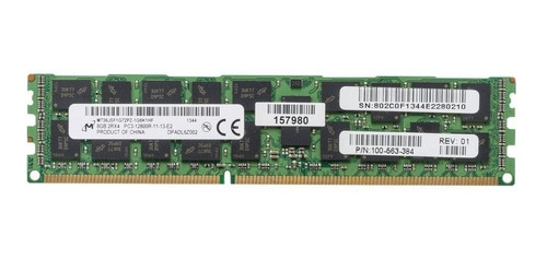 Memória 16gb(2x8) Pc3-12800r 1600mhz - Ddr3