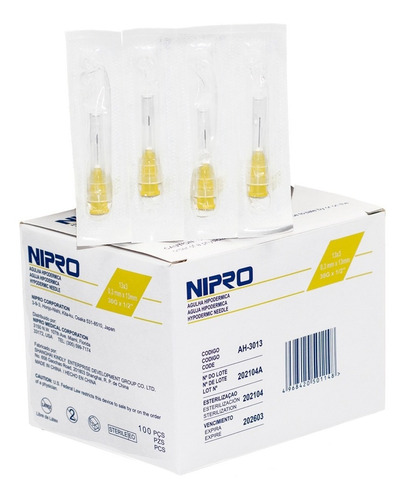 Aguja Hipodermica 30g X 1/2 Caja 100 Unid. - Nipro