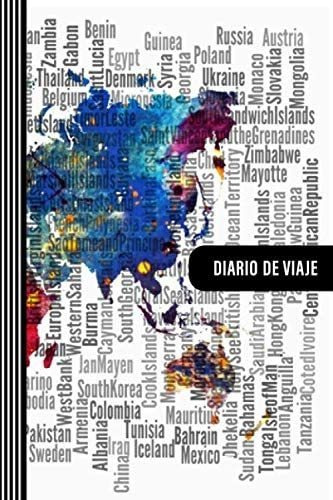 Libro: Diario De Viaje: Mapa Mundi Libro De Registro De Viaj