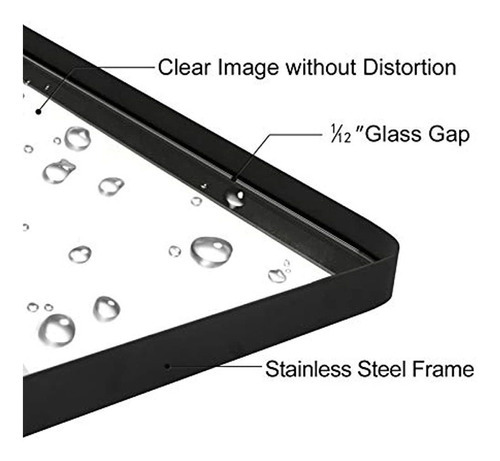Andy Star Espejo De Pared Para Baño, Espejo De Baño Negro De