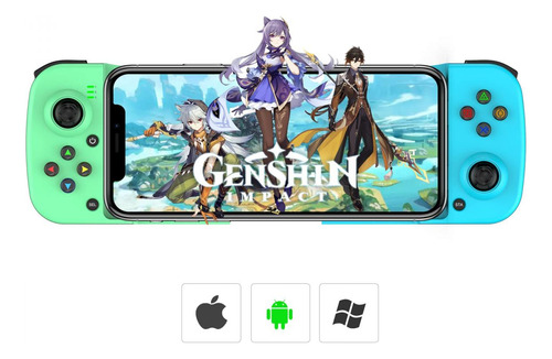 Controlador De Juegos Inalambrico iPhone Android -verde/azul