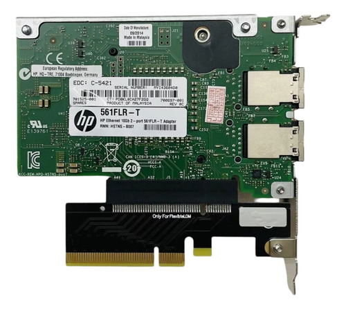 Tarjeta Red Hp Dual Port 10gb 561flr-t Flex 40gb 2x Rj45 10g