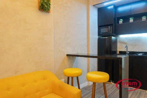 Imagem 7 de 22 de Kitnet Decorada E Totalmente Mobiliada - Nunca Usada- No Centro De São Paulo - Kn0010
