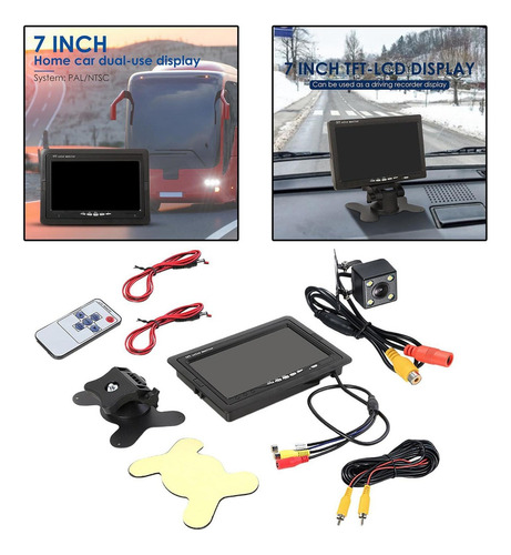 M Monitor Retrovisor Lcd Tft A Color De 7 Pulgadas, Camión