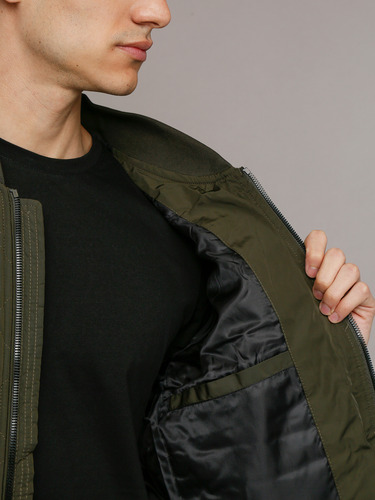 Chaqueta Quilted Con Cremallera Verde Calvin Klein